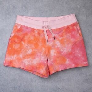 ATHLETA Balance Printed 4" Shortie Shorts Womens 1X Pink Tie Dye Athleisure
